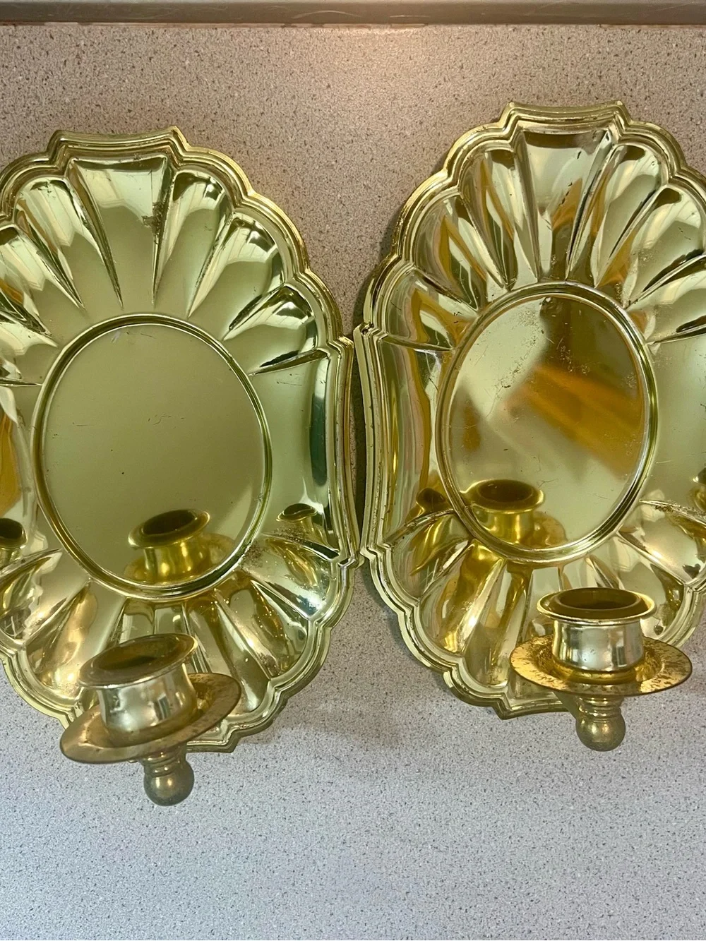 Brass Wall Sconce Candle Holders - Gold Finish Home Interior